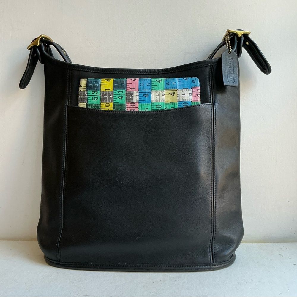 Vintage Coach Legacy Slim Bucket Black Leather No AO3-9060 EUC - Picture 4 of 12